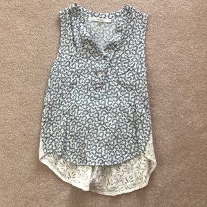 Sleeveless Top with Lacey Back